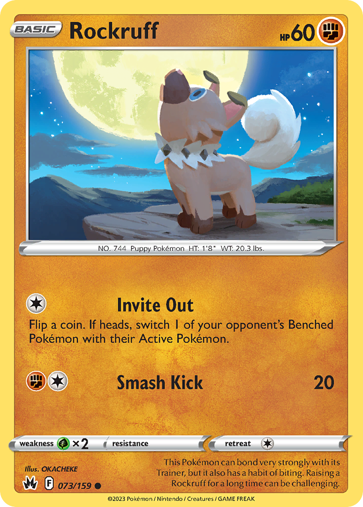 Rockruff 73 Common card from Crown Zenith