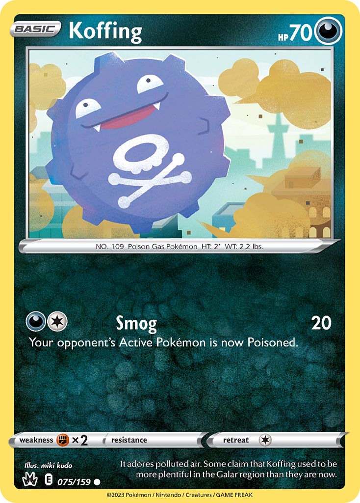 Koffing 75/159 Common card from Crown Zenith
