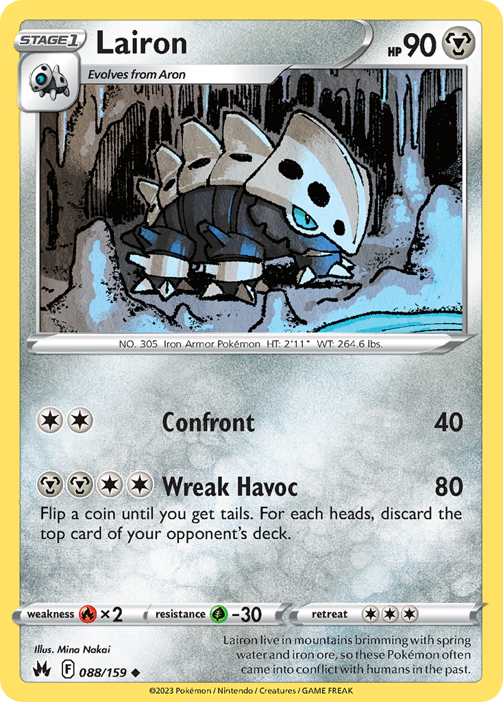 Lairon 88 Uncommon card from Crown Zenith