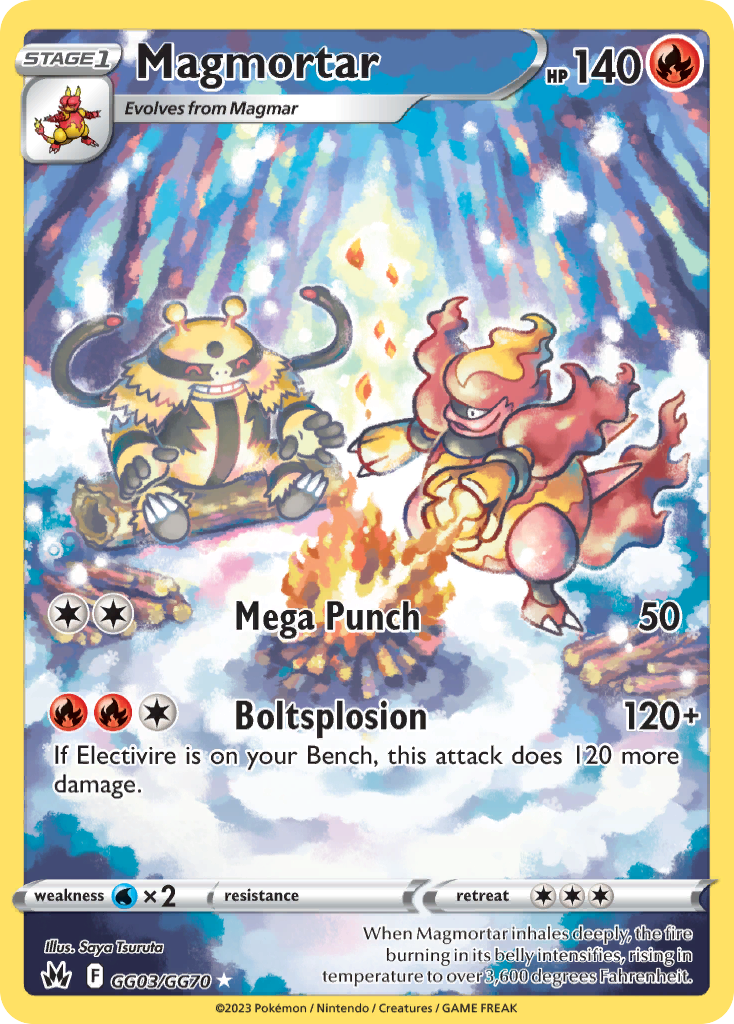 Magmortar GG03 Trainer Gallery Rare Holo card from Crown Zenith Galarian Gallery