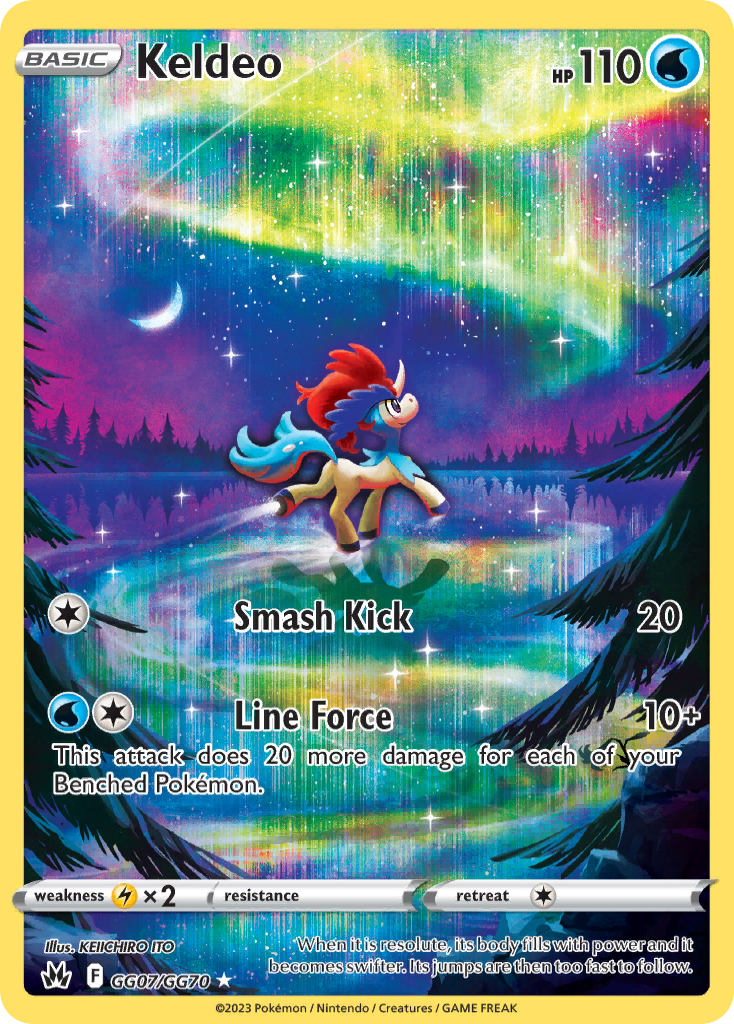 Keldeo GG07 Trainer Gallery Rare Holo card from swsh12pt5gg