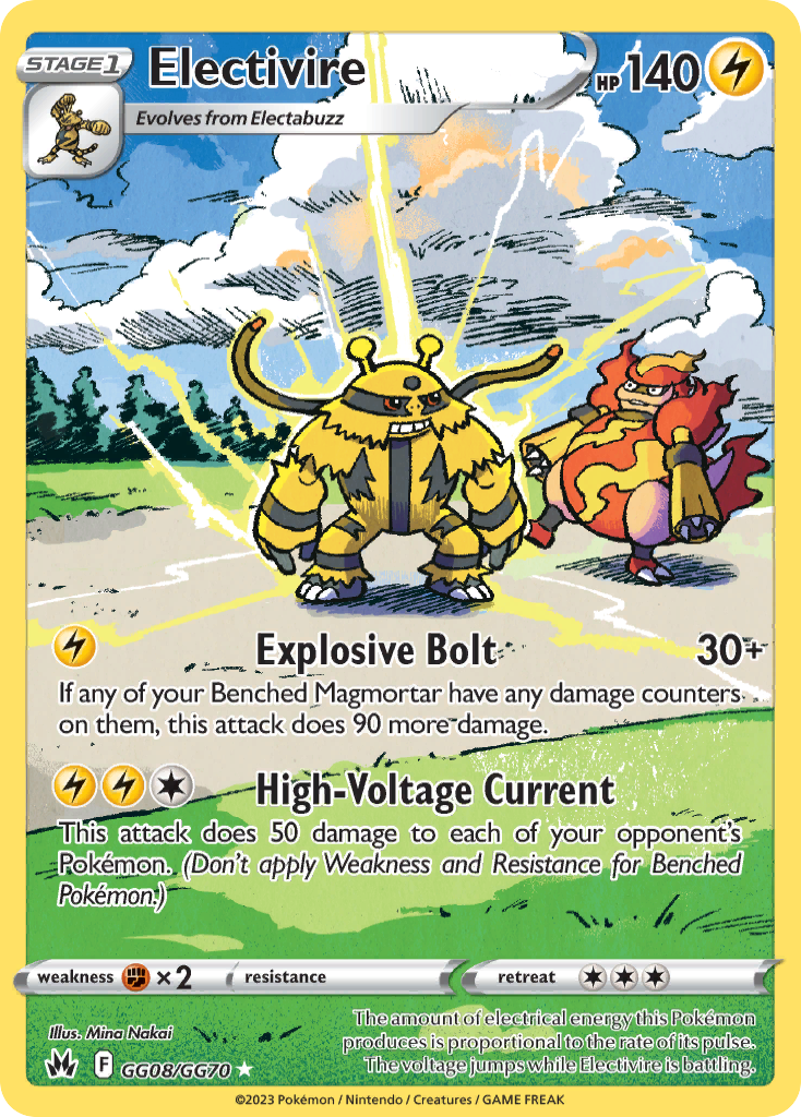 Electivire GG08 Trainer Gallery Rare Holo card from Crown Zenith Galarian Gallery