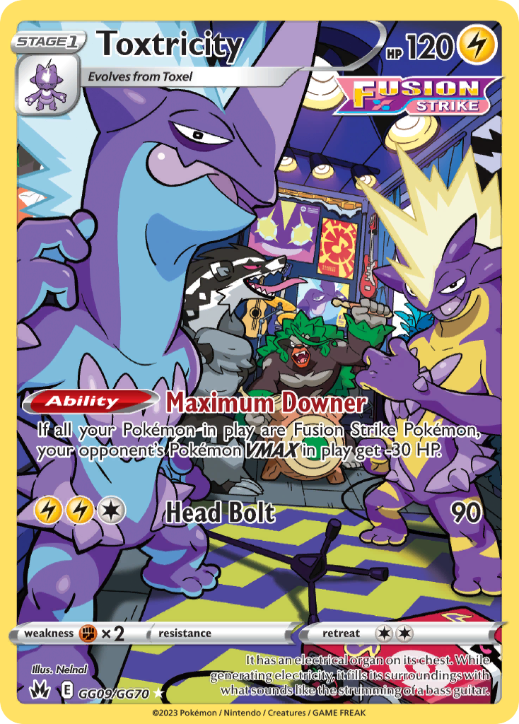 Toxtricity GG09 Trainer Gallery Rare Holo card from swsh12pt5gg