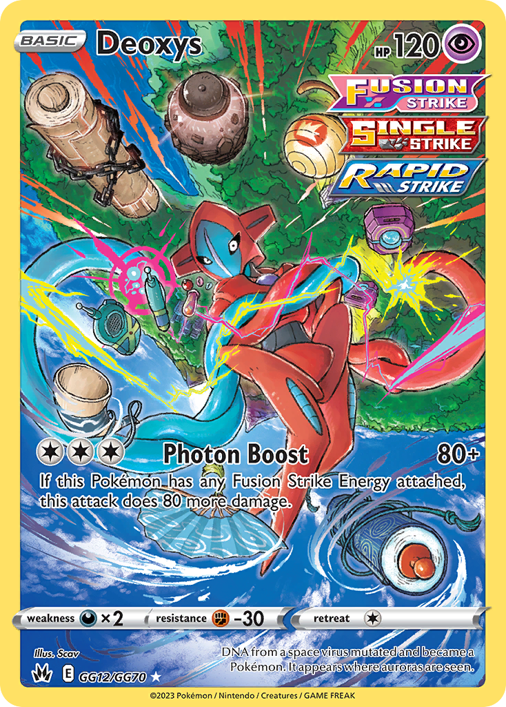Deoxys GG12 Trainer Gallery Rare Holo card from Crown Zenith Galarian Gallery
