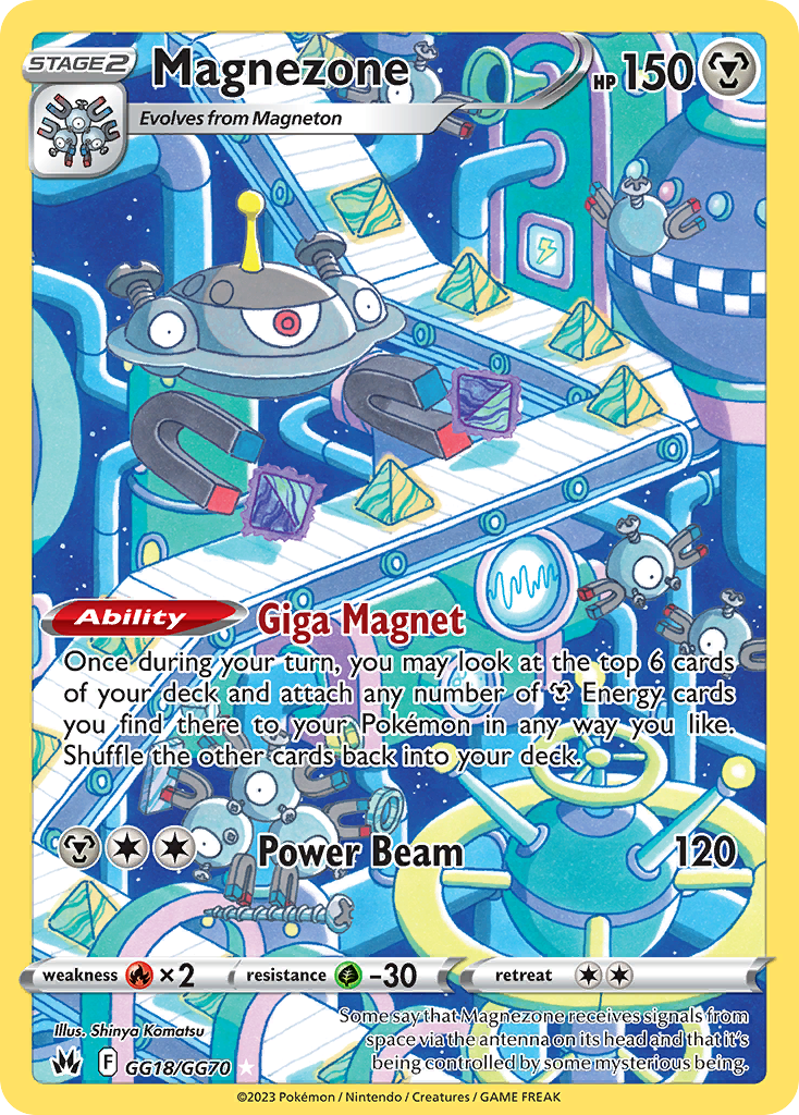 Magnezone GG18 Trainer Gallery Rare Holo card from swsh12pt5gg