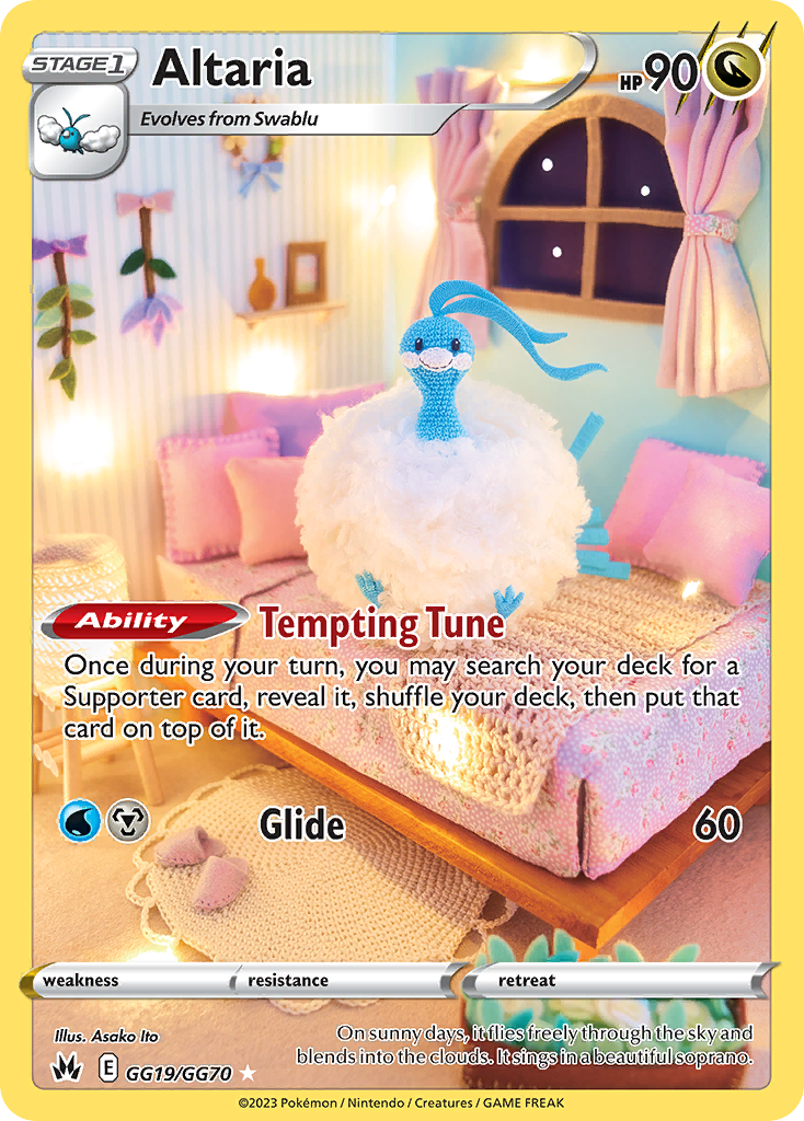 Altaria GG19 Trainer Gallery Rare Holo card from Crown Zenith Galarian Gallery