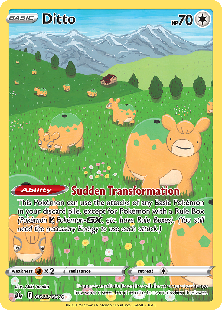 Ditto GG22 Trainer Gallery Rare Holo card from Crown Zenith Galarian Gallery
