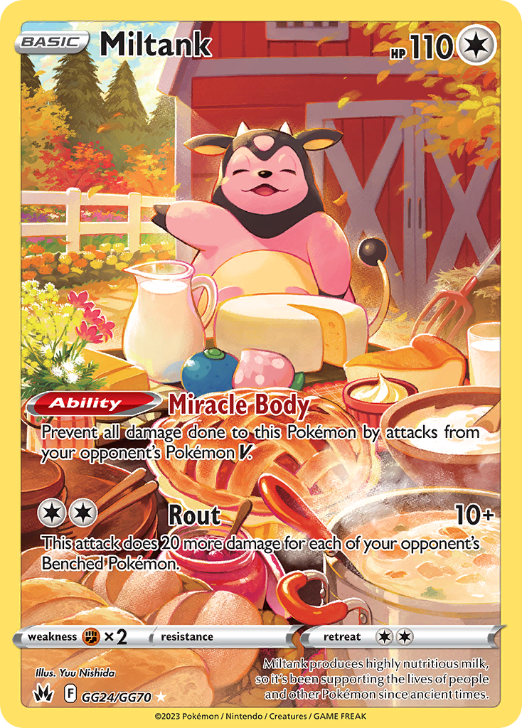 Miltank GG24/70 Trainer Gallery Rare Holo card from Crown Zenith Galarian Gallery