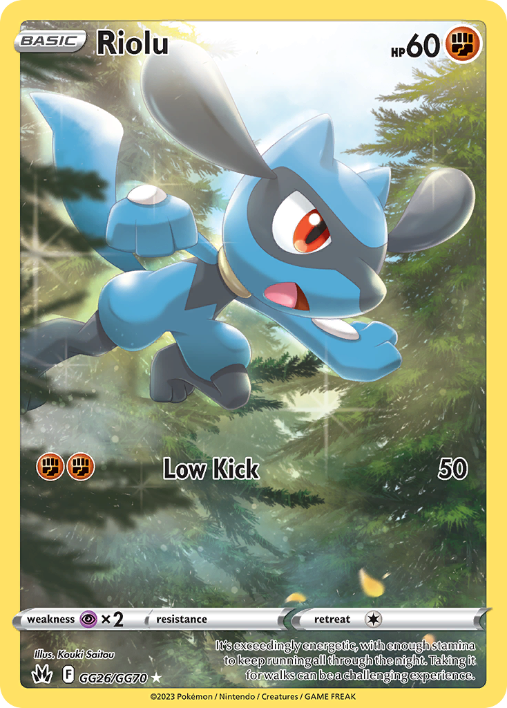 Riolu GG26 Trainer Gallery Rare Holo card from Crown Zenith Galarian Gallery