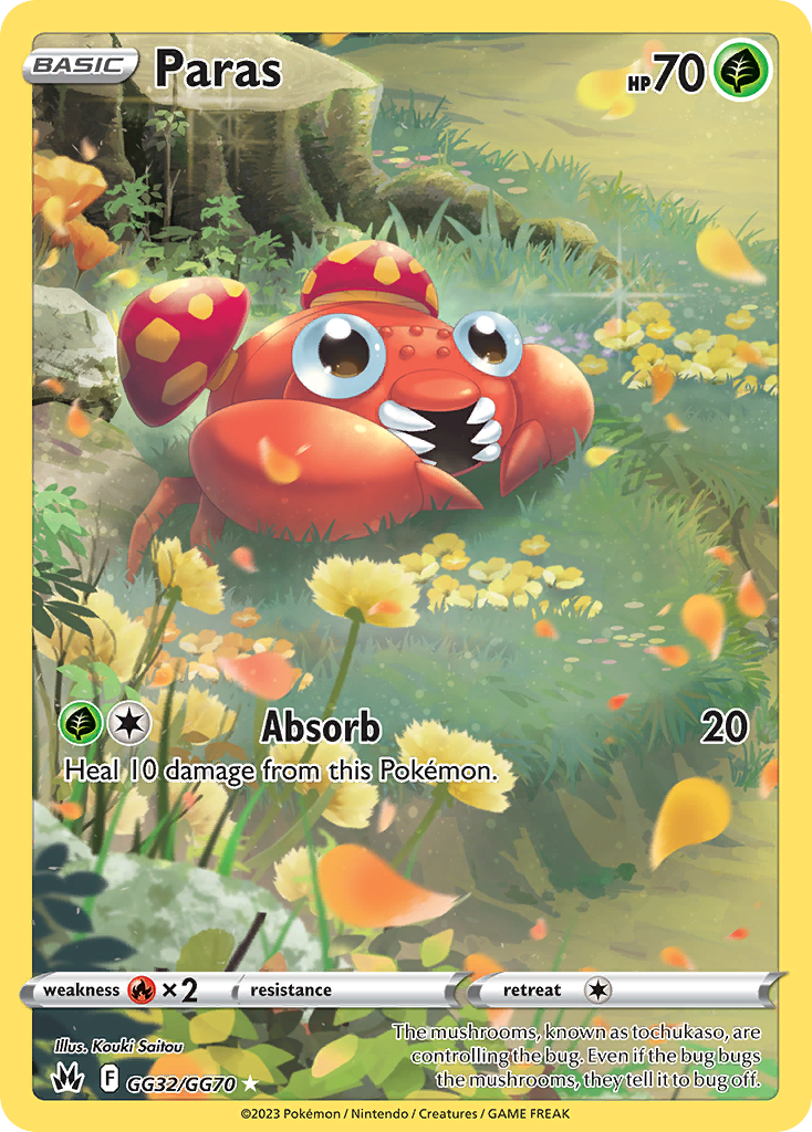 Paras GG32 Trainer Gallery Rare Holo card from Crown Zenith Galarian Gallery