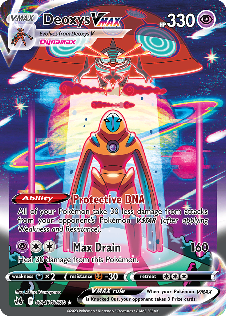 Deoxys VMAX GG45 Rare Holo VMAX card from Crown Zenith Galarian Gallery