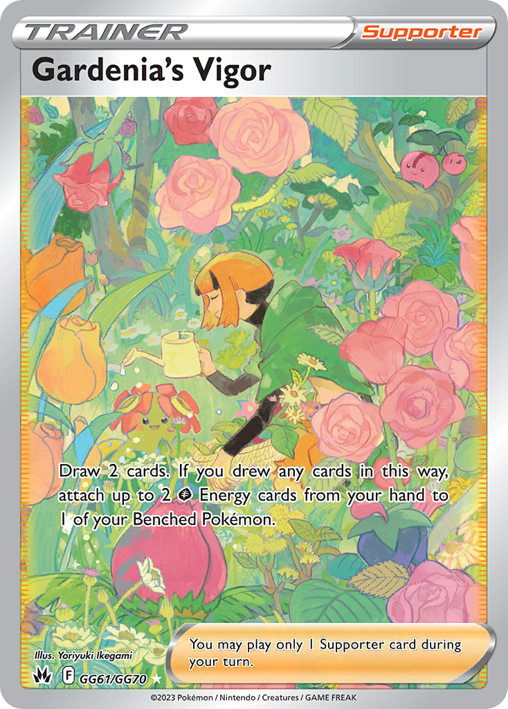 Gardenia's Vigor GG61 Rare Ultra card from Crown Zenith Galarian Gallery
