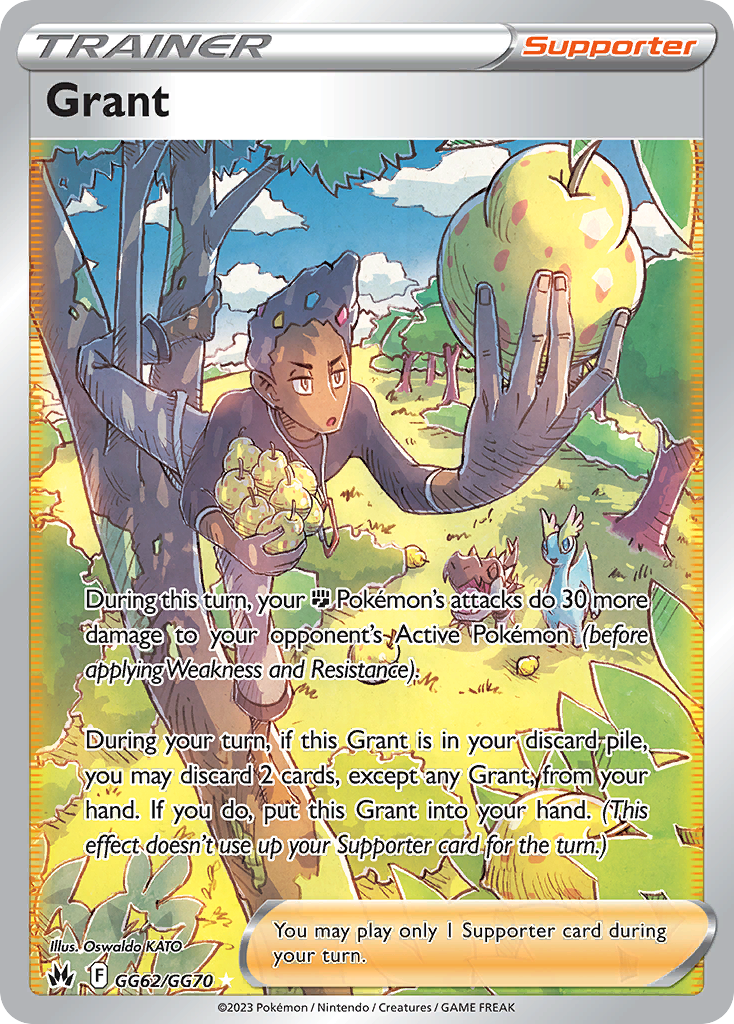 Grant GG62 Rare Ultra card from Crown Zenith Galarian Gallery