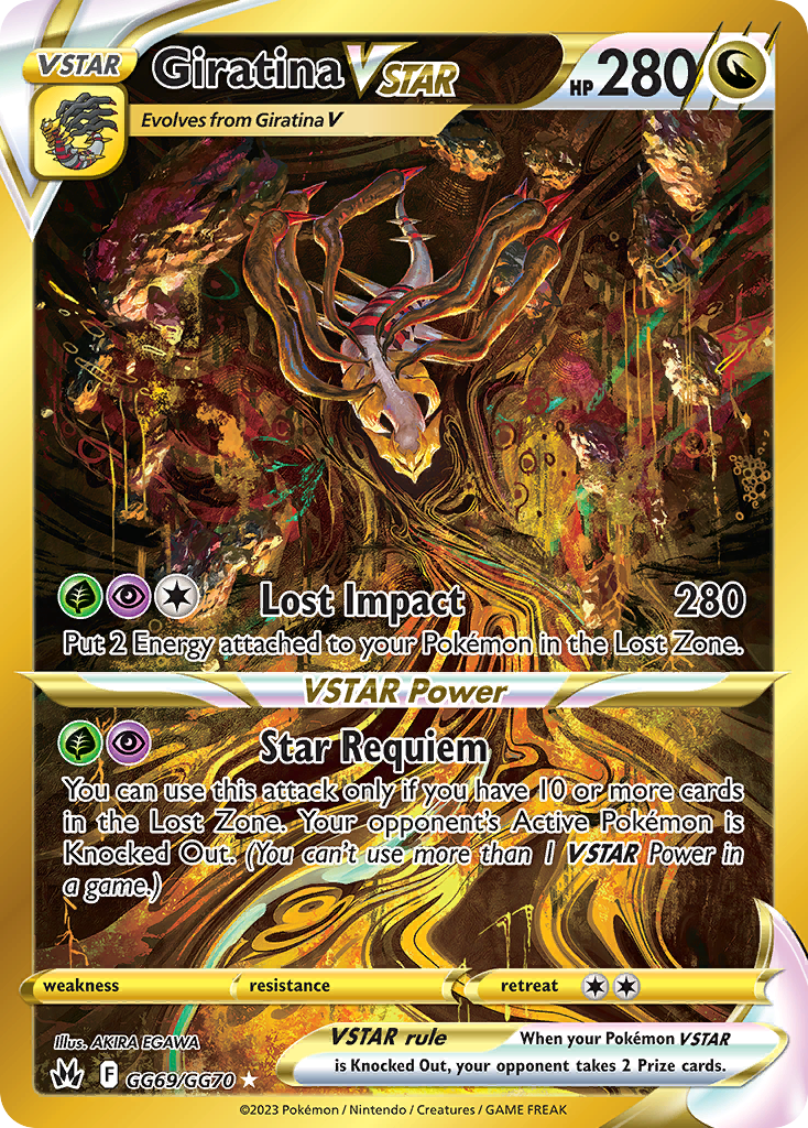 Giratina VSTAR GG69 Rare Secret card from Crown Zenith Galarian Gallery