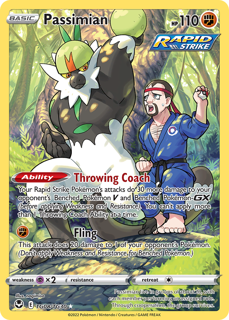 Passimian TG08/30 Trainer Gallery Rare Holo card from Silver Tempest Trainer Gallery