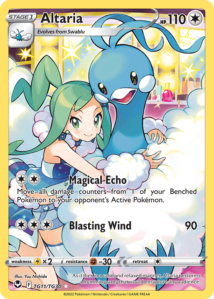 Altaria TG11 Trainer Gallery Rare Holo card from Silver Tempest Trainer Gallery