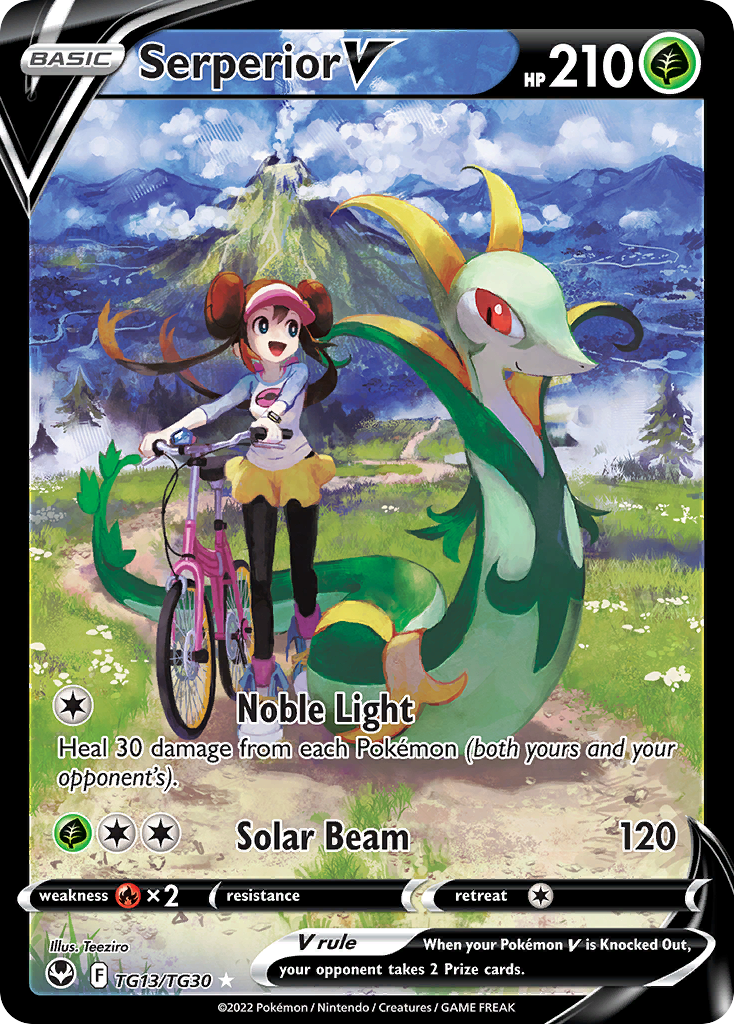 Serperior V TG13/30 Rare Holo V card from Silver Tempest Trainer Gallery