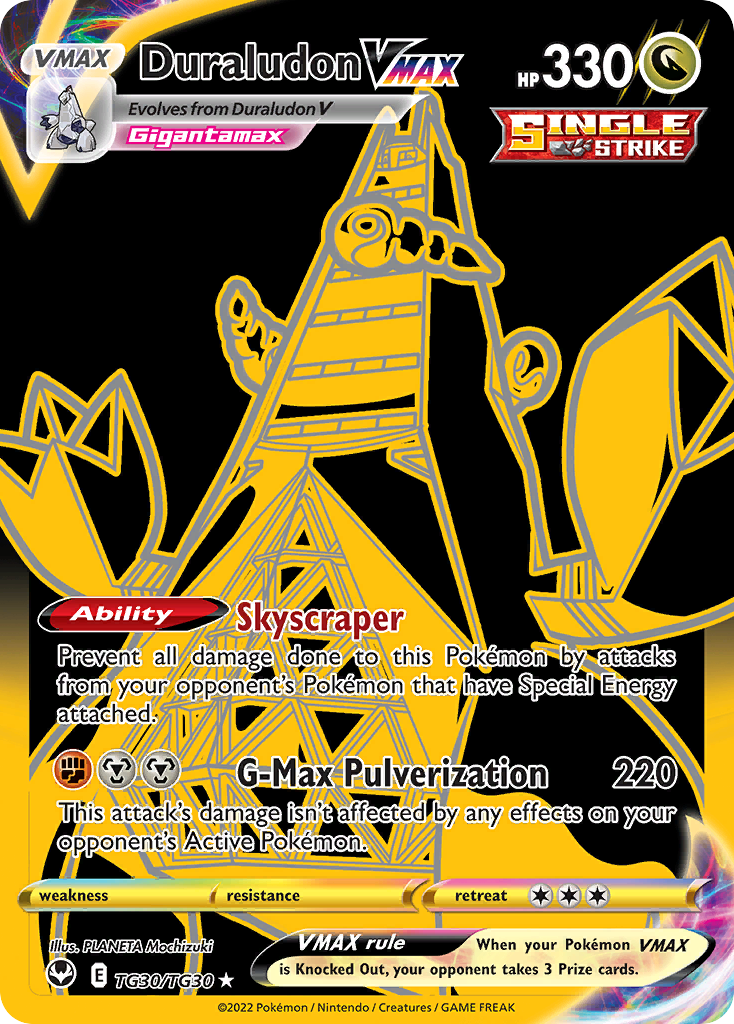 Duraludon VMAX TG30/30 Rare Secret card from Silver Tempest Trainer Gallery