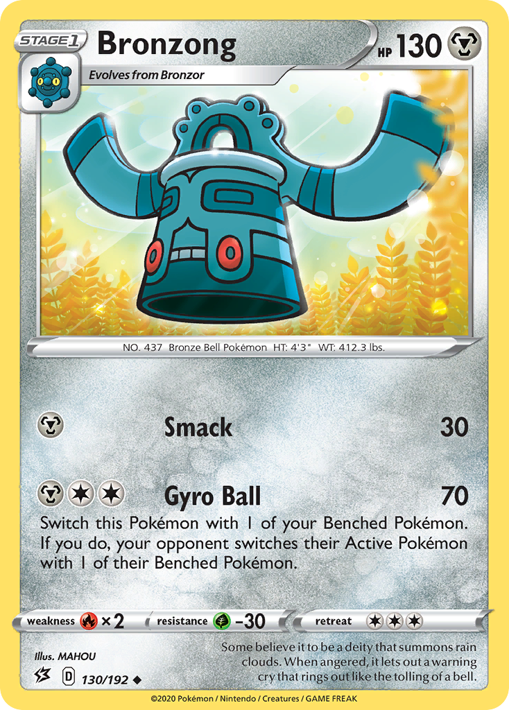 Bronzong 130 Uncommon card from Rebel Clash