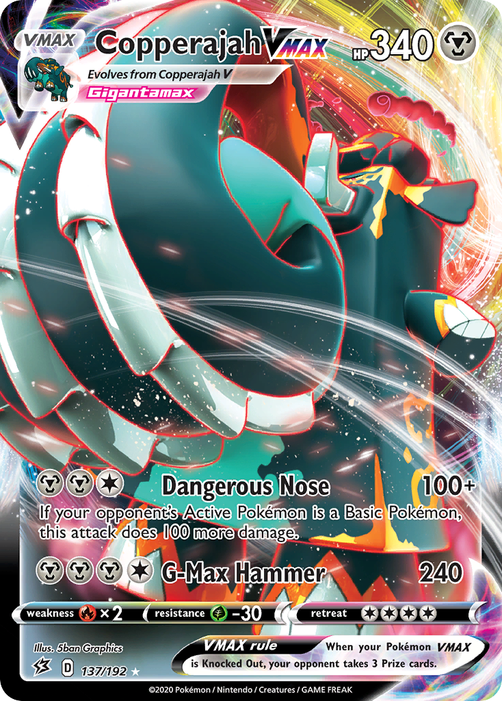 Copperajah VMAX 137 Rare Holo VMAX card from Rebel Clash