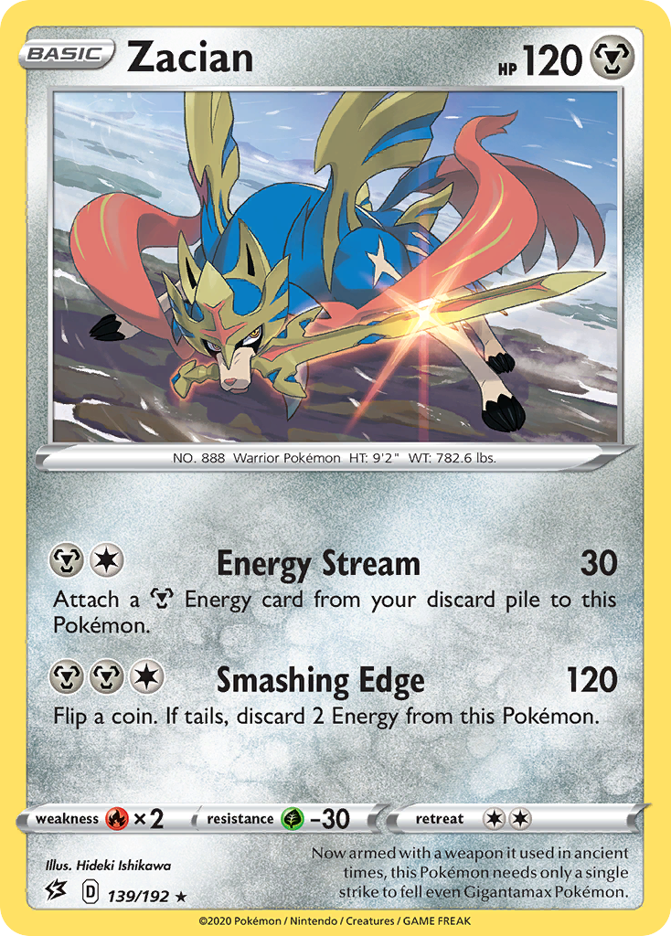 Zacian 139 Rare card from Rebel Clash