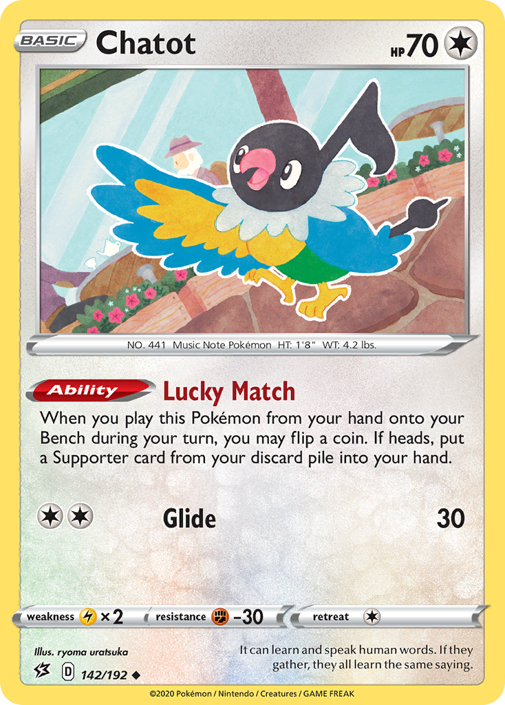 Chatot 142 Uncommon card from Rebel Clash