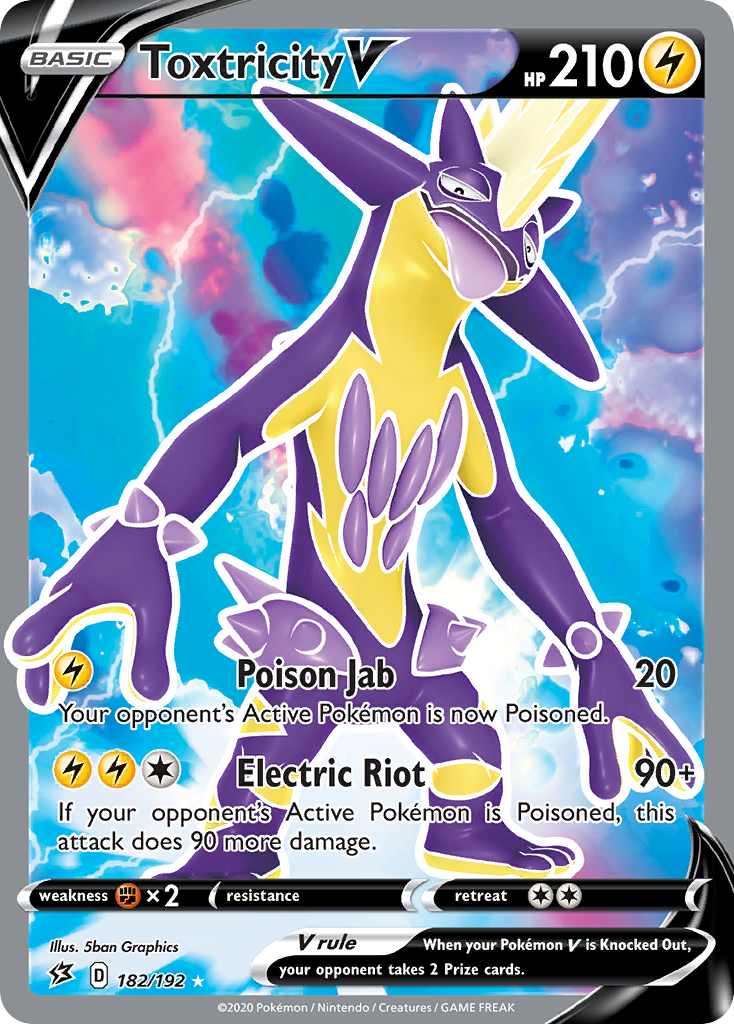 Toxtricity V 182 Rare Ultra card from Rebel Clash