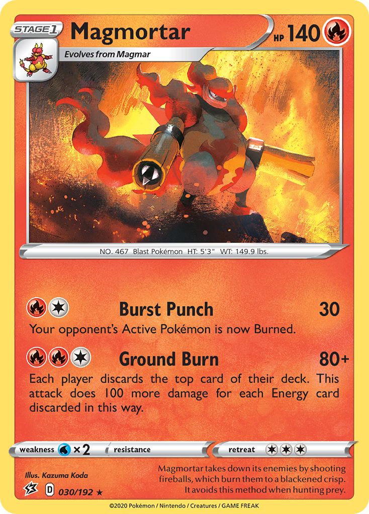 Magmortar 30 Rare card from Rebel Clash