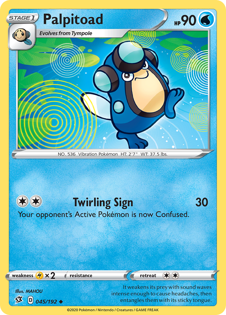Palpitoad 45/192 Uncommon card from Rebel Clash
