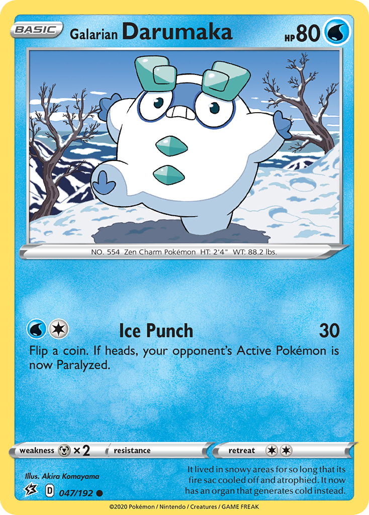 Galarian Darumaka 47 Common card from Rebel Clash