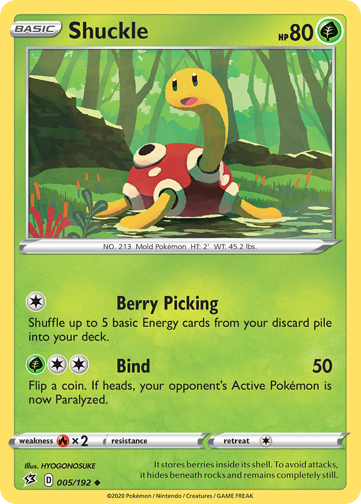 Shuckle 5 Uncommon card from Rebel Clash