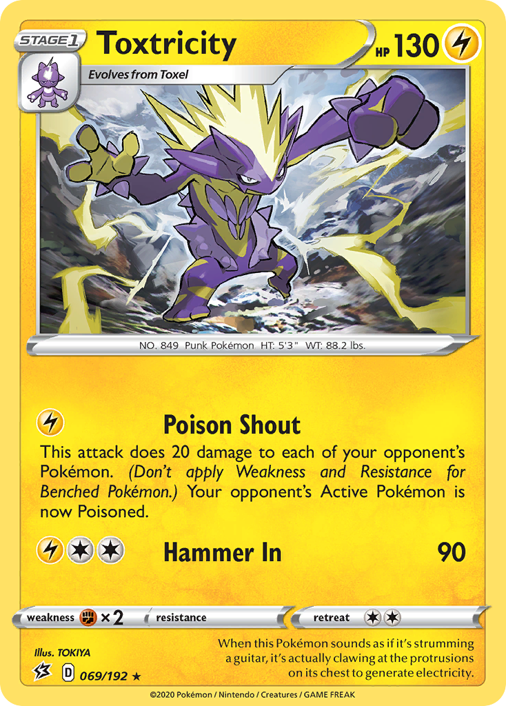 Toxtricity 69 Rare card from Rebel Clash