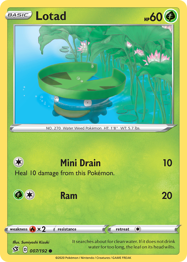 Lotad 7 Common card from Rebel Clash