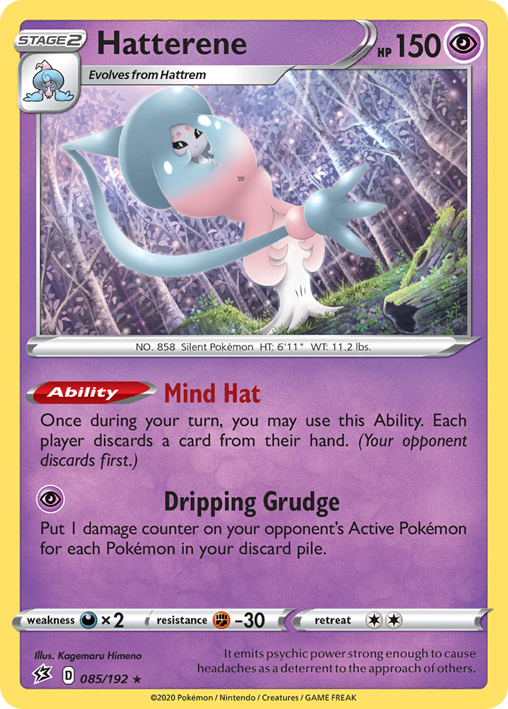Hatterene 85 Rare Holo card from Rebel Clash