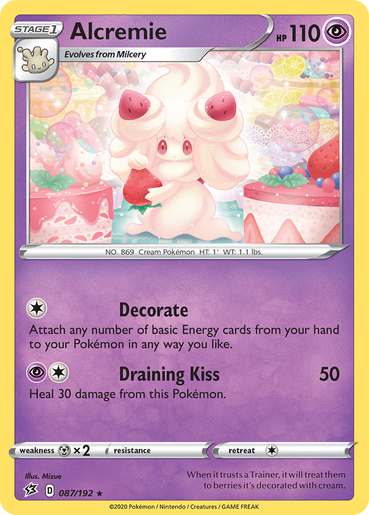 Alcremie 87/192 Rare card from Rebel Clash