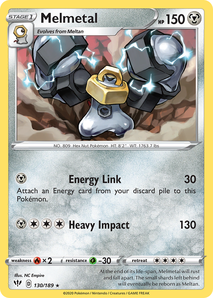 Melmetal 130 Rare card from Darkness Ablaze