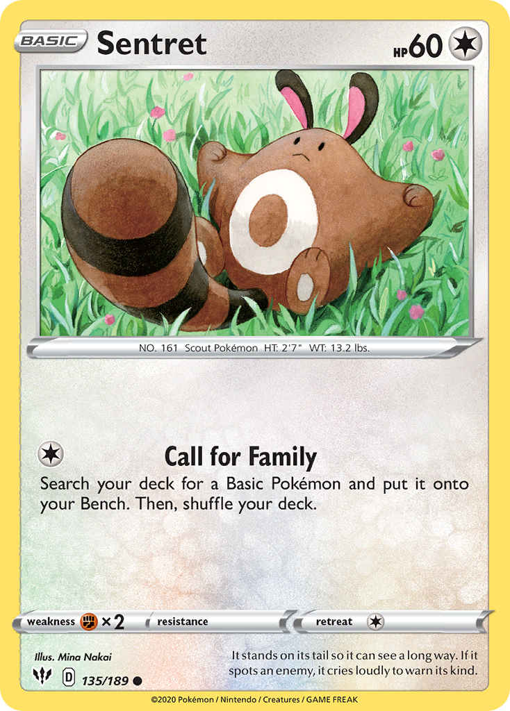 Sentret 135 Common card from Darkness Ablaze