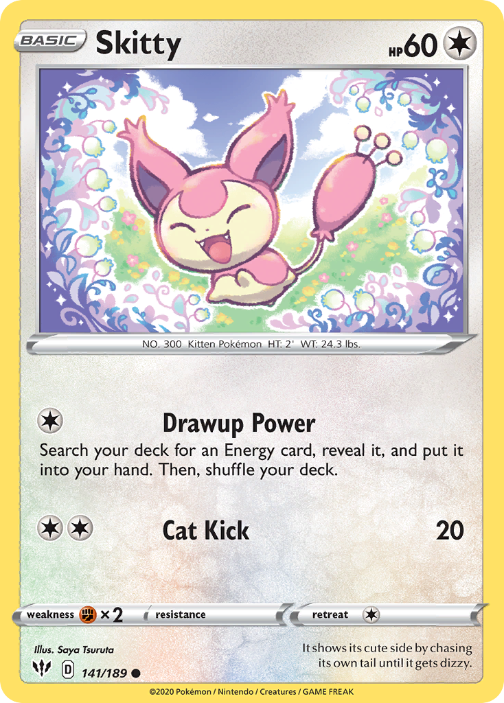Skitty 141 Common card from Darkness Ablaze