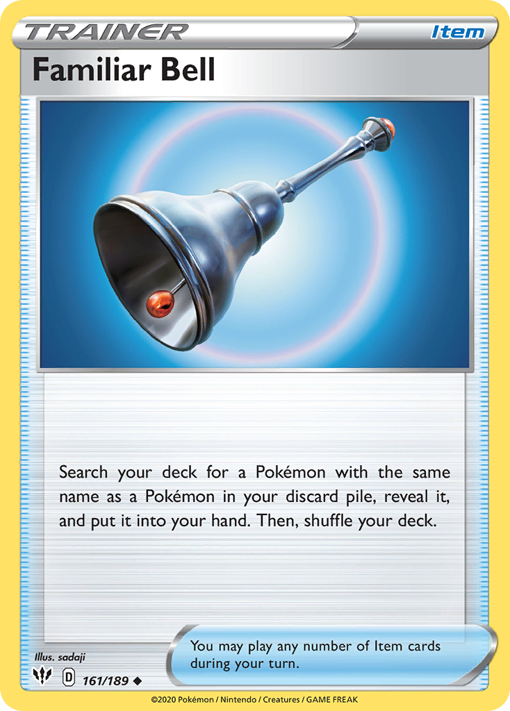Familiar Bell 161 Uncommon card from Darkness Ablaze