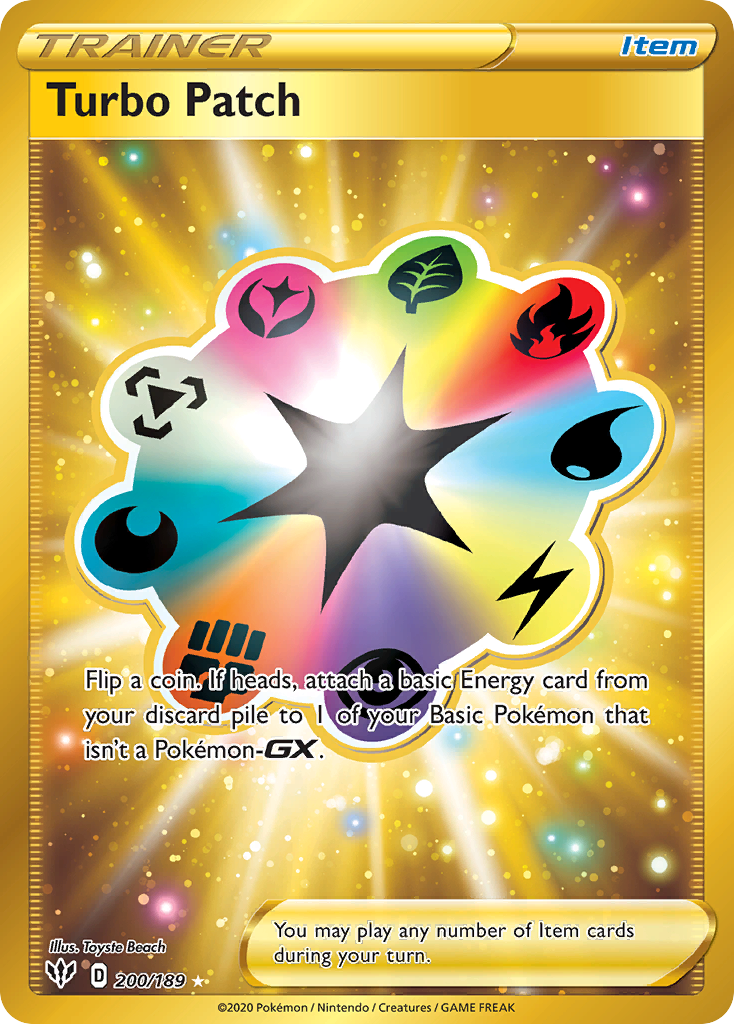 Turbo Patch 200 Rare Secret card from Darkness Ablaze