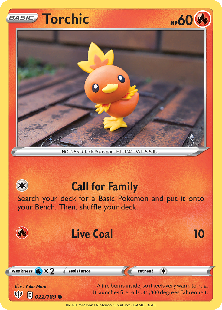 Torchic 22 Common card from Darkness Ablaze