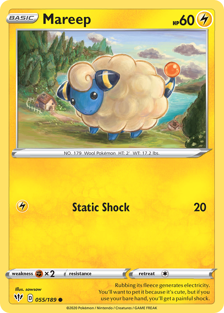 Mareep 55 Common card from Darkness Ablaze