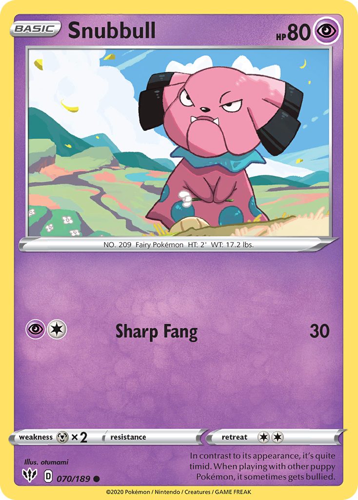 Snubbull 70/189 Common card from Darkness Ablaze