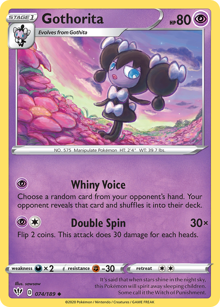 Gothorita 74 Uncommon card from Darkness Ablaze
