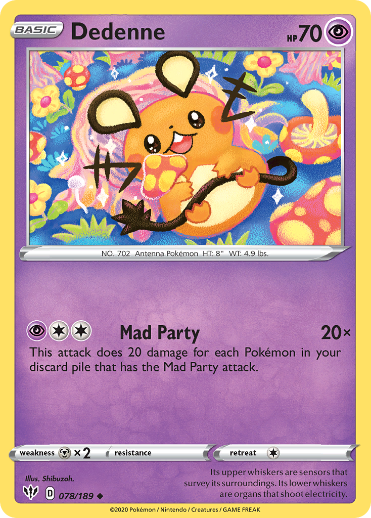 Dedenne 78 Uncommon card from Darkness Ablaze