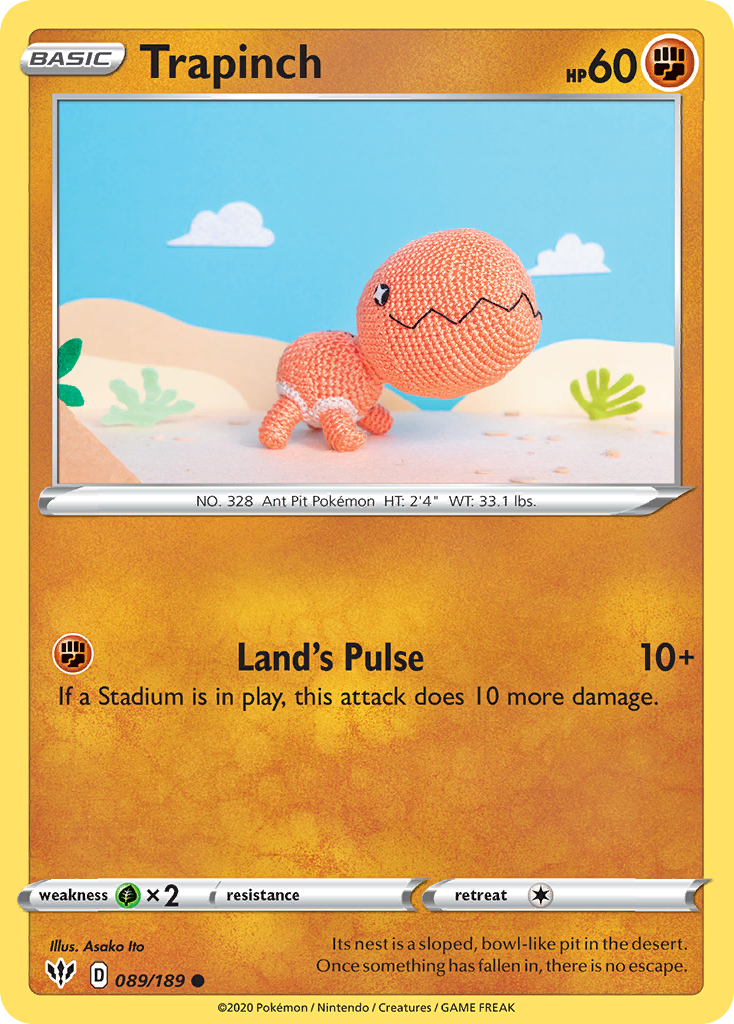 Trapinch 89 Common card from Darkness Ablaze