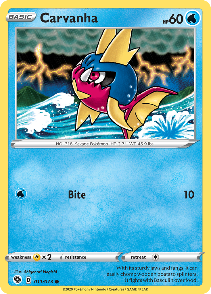 Carvanha 11 Common card from Champion's Path