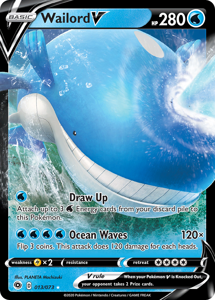Wailord V 13 Rare Holo V card from Champion's Path