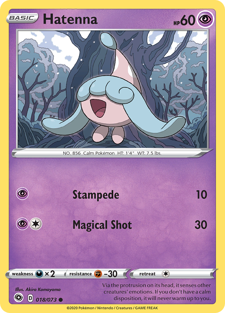 Hatenna 18/73 Common card from Champion's Path