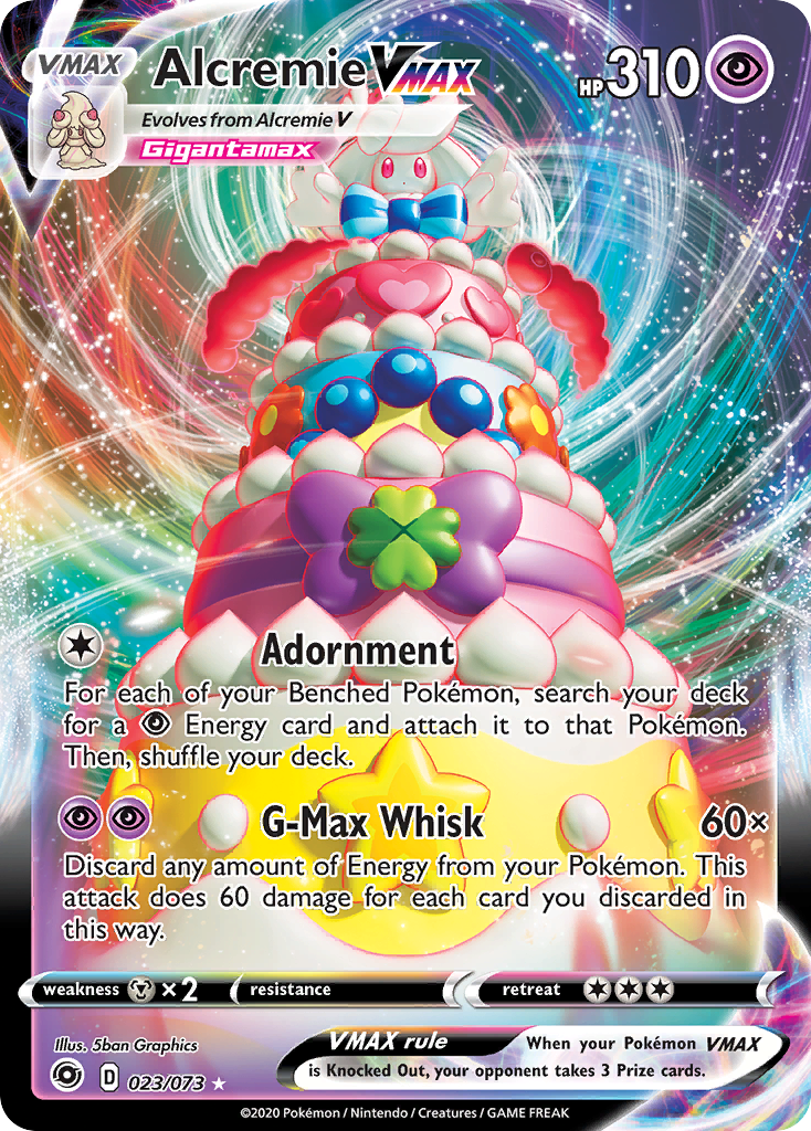 Alcremie VMAX 23 Rare Holo VMAX card from Champion's Path